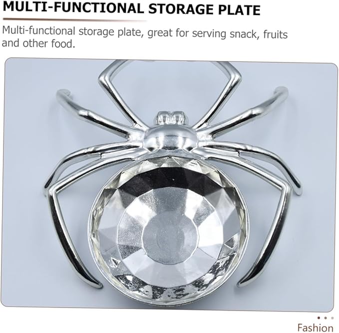 Halloween Spider Web Fruit Plate Serving Tray, Delicate Household Dessert Tray, Reusable Multi-Function Fruit and Dessert Platter for Daily Use and Party Serving