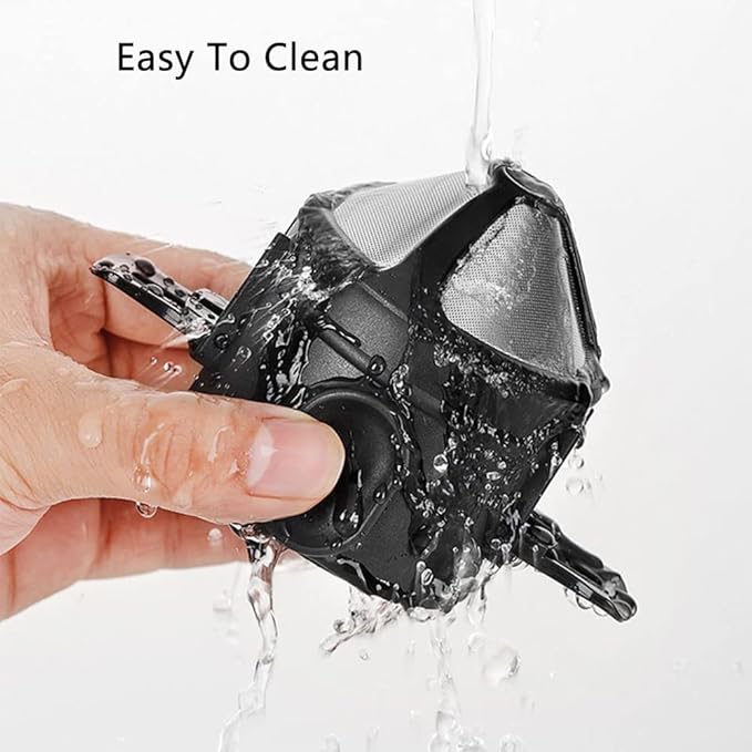 TopHomer Reusable Coffee Filter Stainless Steel, Pour Over Coffee Dripper Collapsible Paperless Single Serve 1-2 Cup with Foldable Handle for Camping Traveling