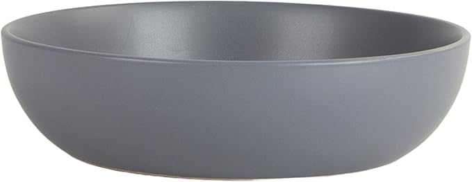10 Strawberry Street Wazee Matte 9"/48oz Serving Bowl, Set of 2, Charcoal