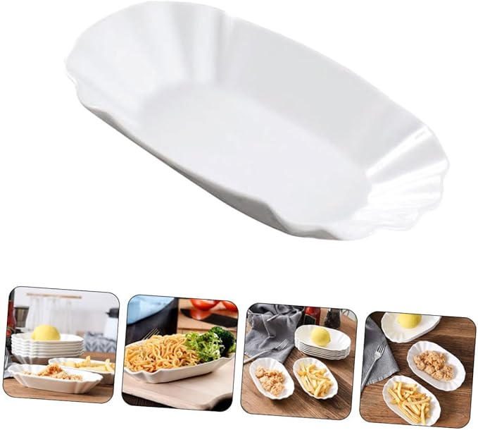 2pcs Ceramic Snack Plates Appetizer Trays for Parties and Family Gatherings Versatile Dishes for Sauces Fruits and Snacks