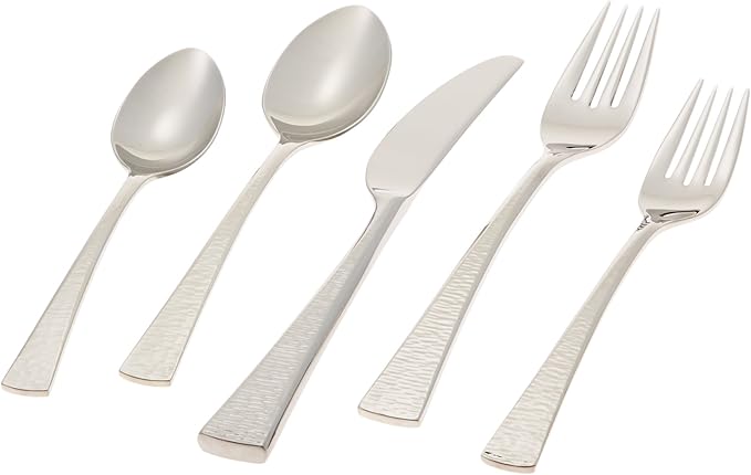 Gorham 871430 Biscayne 65-Piece Stainless Flatware Set, Silver