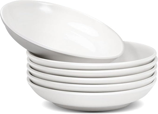 White Dessert Plates Ceramic,Set of 6 Small Dinner Plates,6 Inch Round Appetizer Plates,Ceramic Salad Plates Set,Ceramic Serving Dishes,Microwave and Dishwasher Safe