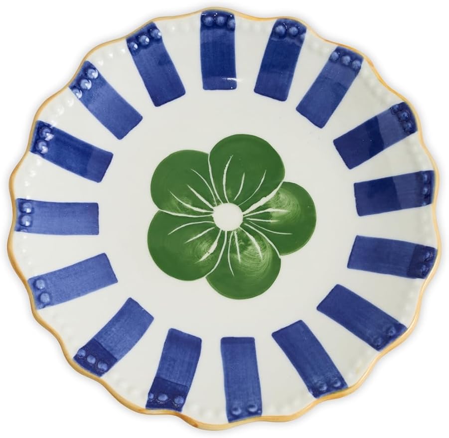 Carolina K Women's Etched Flower Appetizer Plate