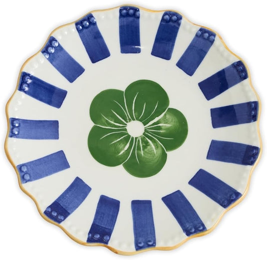 Carolina K Women's Etched Flower Appetizer Plate