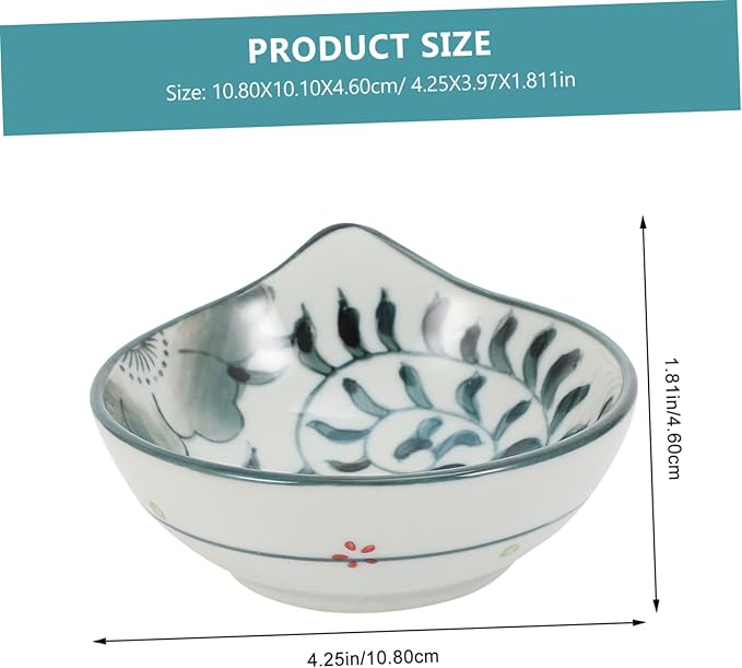 Bowls for Sauce, 1pc Shaped Seasoning Dish Dinner Plate Sauce Bowls White Appetizer Plate Fruit Ceramic Dip Bowls Seasoning Sauce Plate Ceramic Dipping Japanese Plates