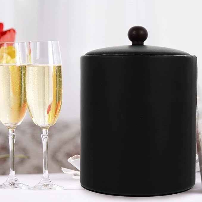 1pc Sturdy Stainless Steel Ice Bucket Thickened Bucket for Wine Beer for Parties Gatherings Home Bars Convenient Practical Design
