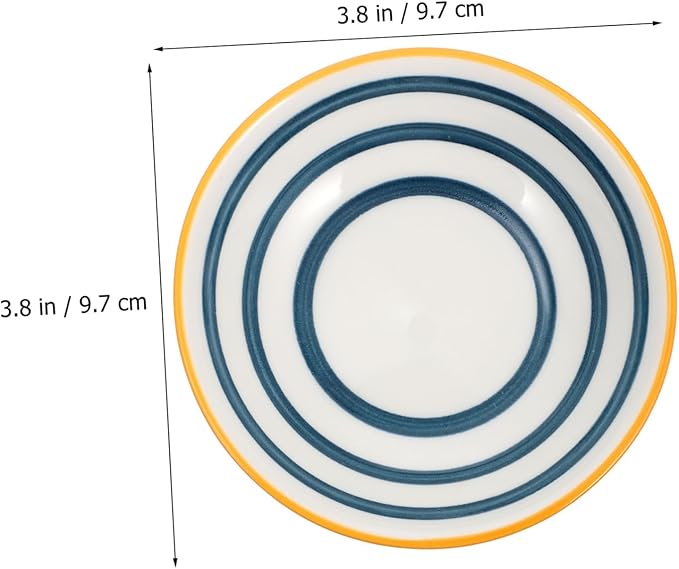 4pcs Assorted Color Ceramic Condiment Plates Japanese Style Seasoning Trays for Dipping Sauces Small Side Dishes and Appetizers for Home Restaurant Use
