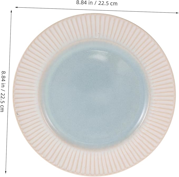 ARTIBETTER Round Plate Ceramic Western Style Serving Tray Steak Snack Decorative Plate for Restaurant Wedding Dinnerware