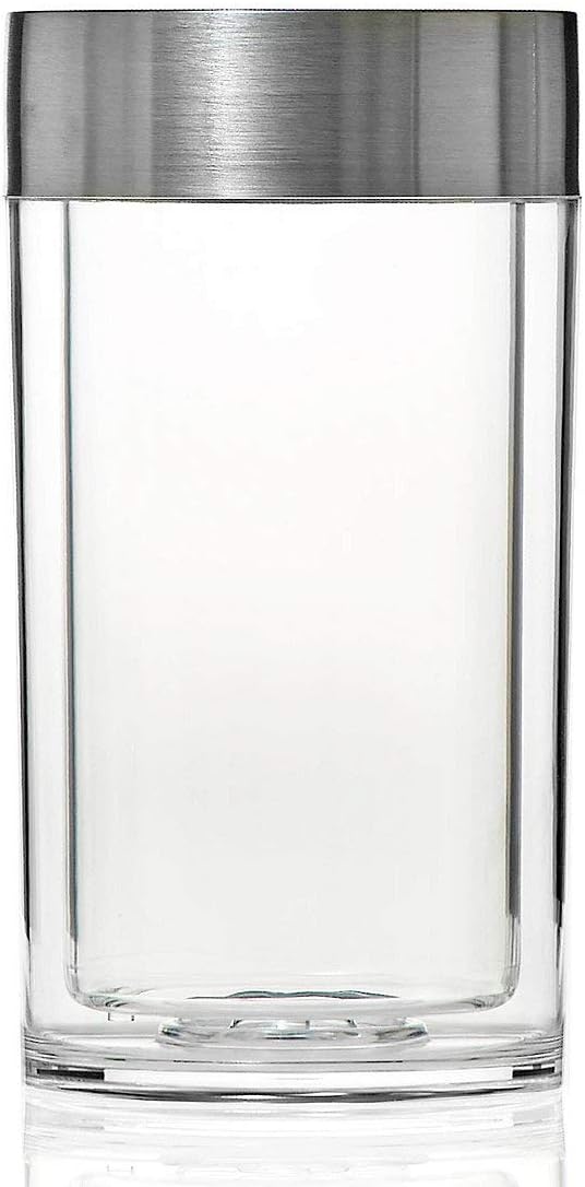 Wine Enthusiast Double Wall Iceless Wine Bottle Chiller – Premium Thermal Insulated Single Bottle Bucket for Tabletop Cooling
