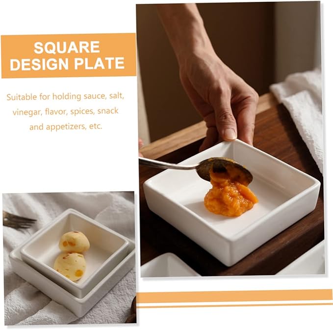 2pcs Sauce Dish Multipurpose Snack Dessert Holder for Sauces Spices and Appetizers for Home Restaurants and Buffets