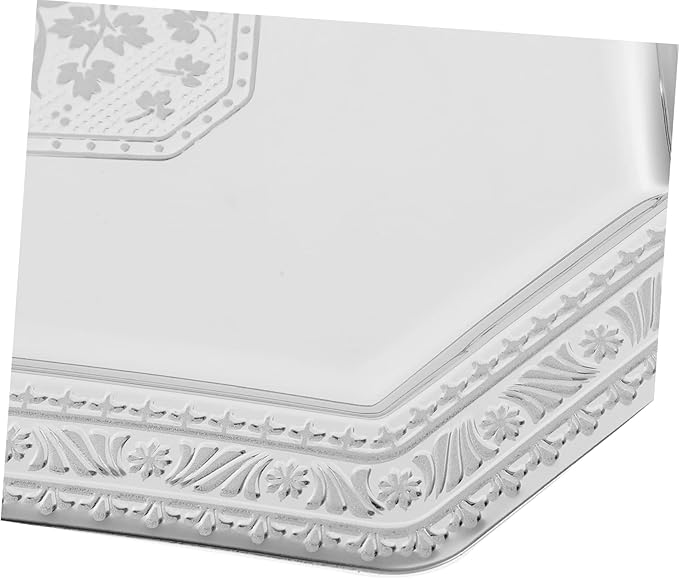 Vintage Double-Handled Serving Tray for Parties Decorative Stainless Steel Snack Platter for Entertaining KTV and Hotel Use