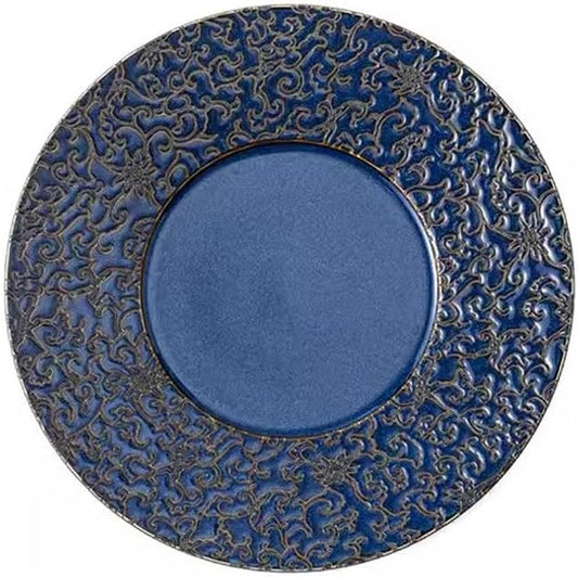 SONGCHAO Party Supplies Red Plate Ceramic Dish Plate Home Chinese Creative Tableware Steak Western Plate Party Plates (Color : B)