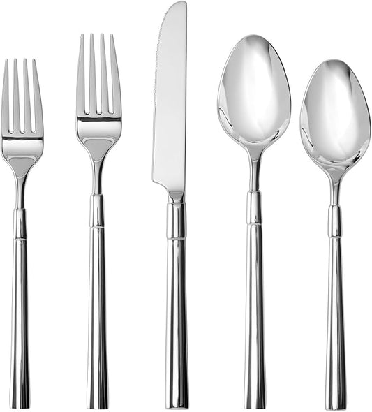 Fortessa Lloyd 18/10 Stainless Steel, 20 Piece Flatware Set (Service for 4), Silver