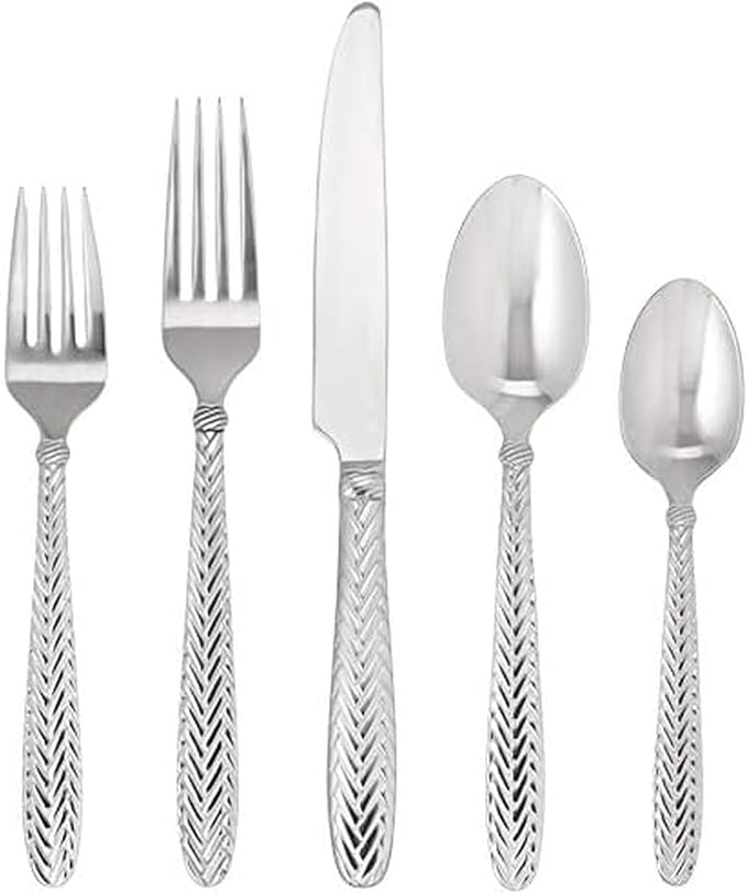 Wallace Reins 18/10 Stainless Steel Flatware Set, 20-Piece, Service for 4