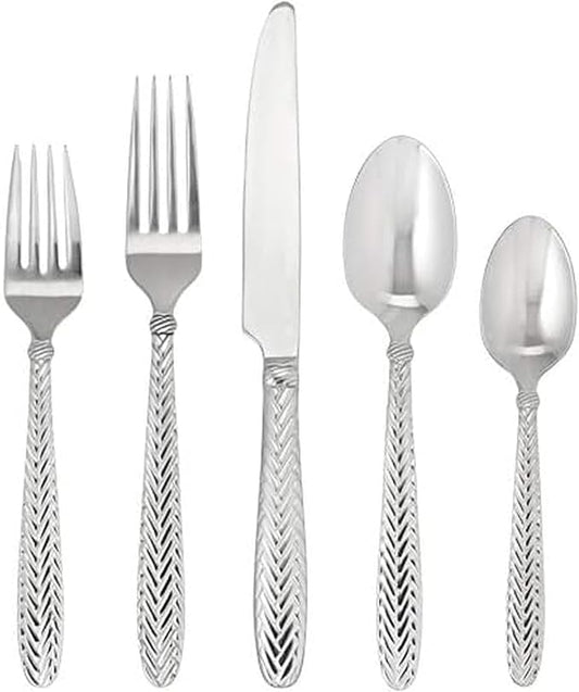 Wallace Reins 18/10 Stainless Steel Flatware Set, 20-Piece, Service for 4