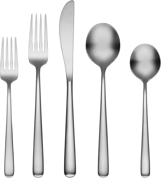 Cambridge Silversmiths Lorenn Satin 20-Piece Flatware Set, Service for 4