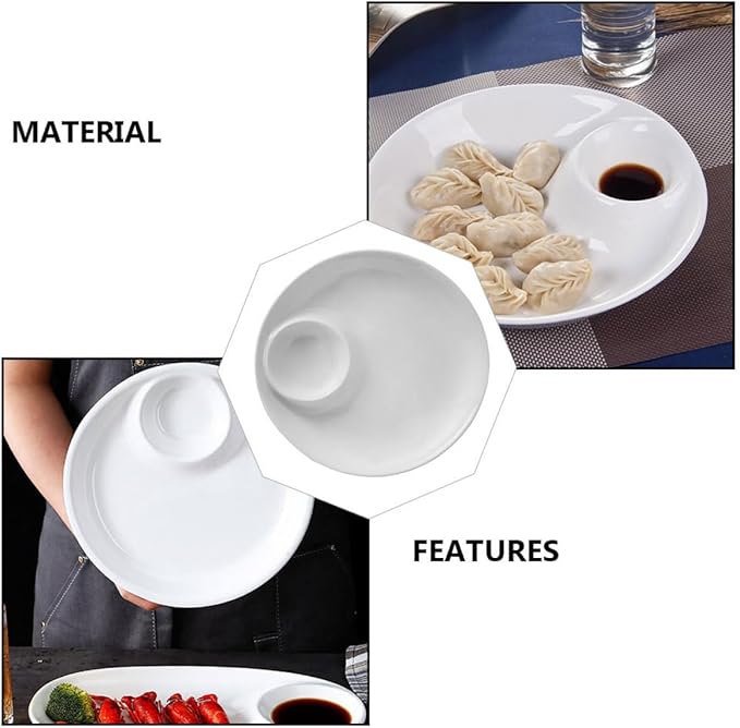 Cabilock Elegant Dinner Plate Ceramic Plate within White Sushi Dessert Serving Modern Kitchenware