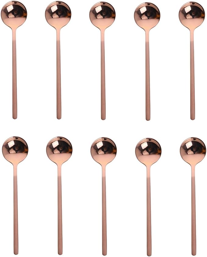 18 Pack Espresso spoons 18/10 Stainless Steel Teaspoons Set for Coffee Sugar Dessert Cake Ice Cream Soup Antipasto Cappuccino, 5.3 Inch