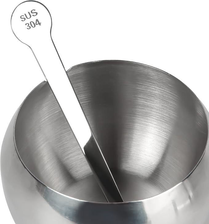 asika Sugar Bowl, Stainless Steel Sugar Pot with Clear Lid and Spoon, Drum Shape Small Condiment Container for Home and Kitchen, 8.1 Ounces(240 Milliliter)