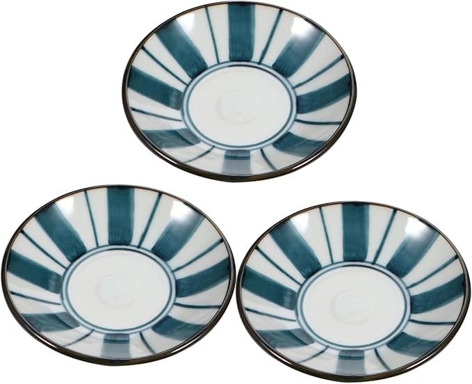 3pcs Ceramic Sauce Dishes Japanese Style Condiment Plates for Dipping Versatile Tableware for Appetizers Desserts and Seasonings