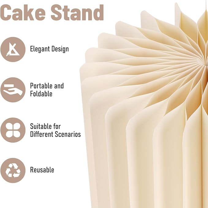 8 Pack Buffet Risers and Stand, Foldable Food Risers for Buffet Table Acrylic Dessert Table Display Set Food Display Risers Cylinder Cake Stands for Party Wedding, Birthday Decoration
