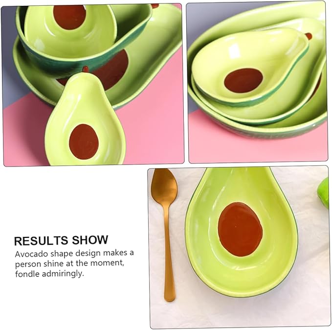 Avocado Shape Ceramic Plate Appetizer Plate Creative Ceramic Tableware