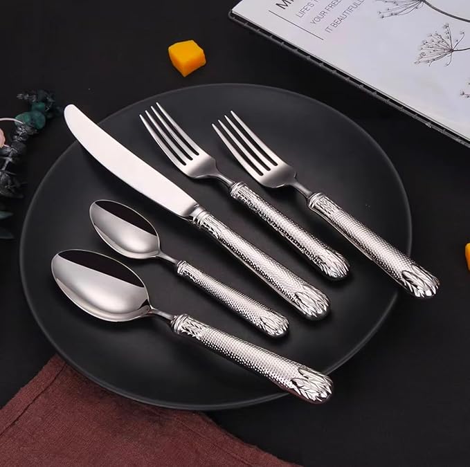20-Piece Silverware Set, Premium 18/10 Stainless Steel Flatware Set for 4, Mirror Polished Cutlery, Dishwasher Safe Modern Tableware