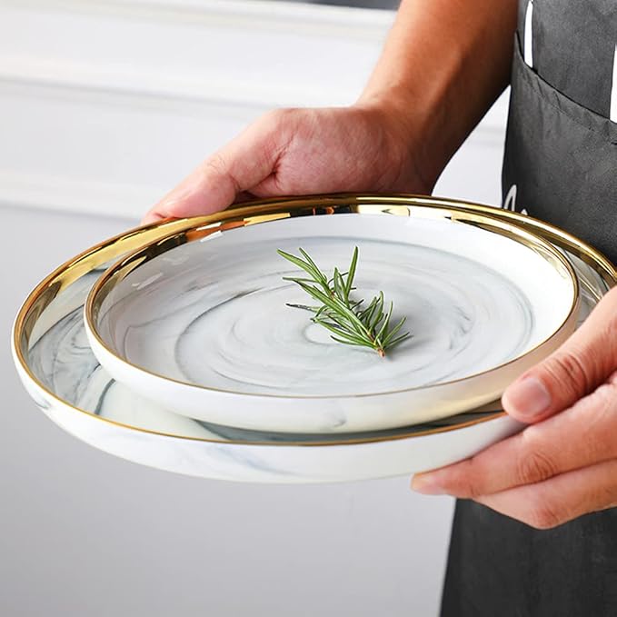 Ceramic Dinnerware Set 26 Piece Dinner Plate Sets Service for 6 Penh Tableware Plates Ceramic Dish Set Ideal As A Gift for Your Family