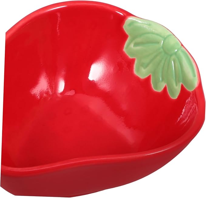 OUNONA Strawberry Vinegar Sauce Dish Ceramic Mustard Plate Small Ceramic Plate for Condiments