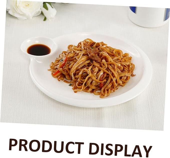 Ceramic Dumpling Plate Set Multi-function Chips Dish Dividers for Dipping Sauce Elegant Kitchen Supply for Appetizers Sushi and Parties