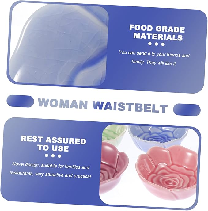 4pcs Sauce Plate Ceramic Sauce Dishes Bowl Vinegar Dish Compact Easy to Carry Random Color