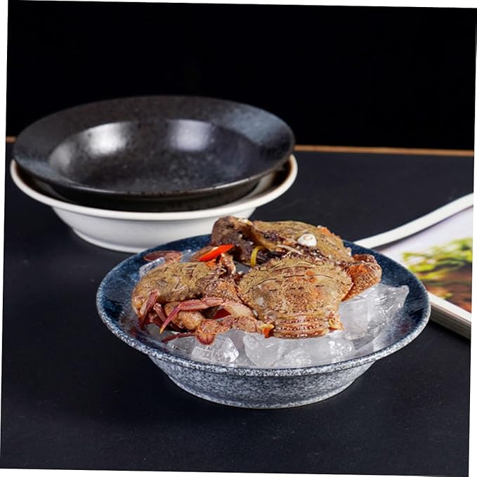 Japanese Style Soup Plate Home Ceramic Plates Multifunctional Bowl for Pasta Noodles Salad Breakfast Dinner Western Restaurant