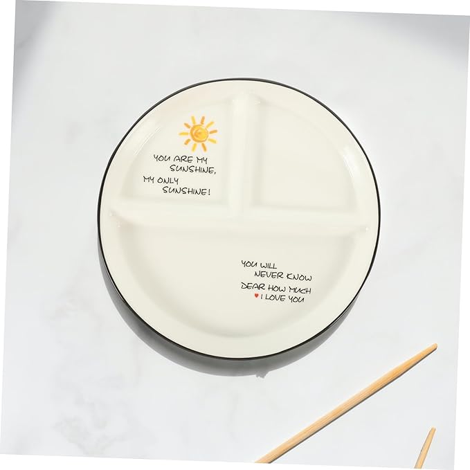 Ceramic Divided Serving Plate Sectioned Tableware for Snacks Desserts and Appetizers Elegant Design for Home Parties and Gatherings