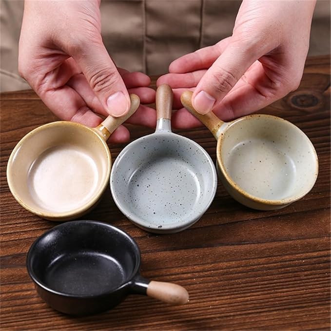 Appetizer Plates Ceramic Seasoning Dishes, Sushi Dipping Bowl, Vinegar Spice Sauce Dishes for Condiment