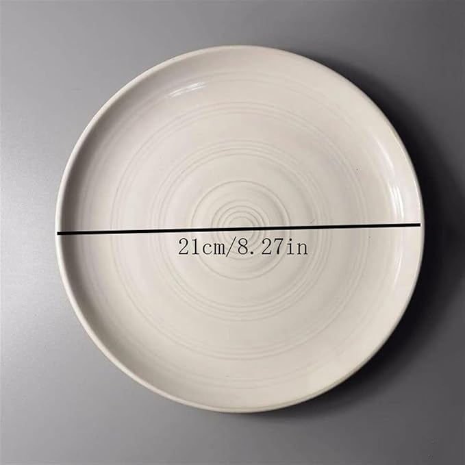 SONGCHAO Party Supplies Plate Ceramic Household Dishes Breakfast Lunch Dinner Afternoon Tea Steak Household Commercial Kitchen Fruit Tray Party Plates (Color : 010)