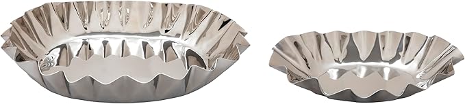 Mud Pie Metal Ruffled Tray Set