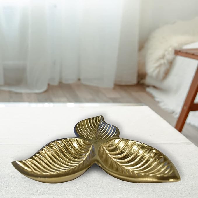 BBH Home's Handmade Gold Novelty Shaped Aluminium Tray 8.26 x 8.26 x 0.98 AMBBVK038AB2020