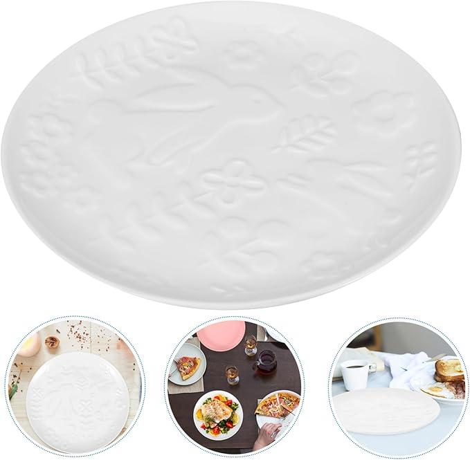 Ceramic Plates Home Food Plates Multi-function Serving Dish Unique Design Easy Clean