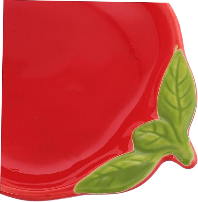 2pcs Creative Strawberry Ceramic Plates Cute Snack and Appetizer Dishes for Sushi Desserts and Sauces Easy to Clean Charming Fruit Shape Design
