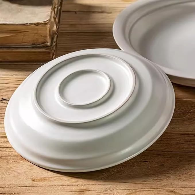 SONGCHAO Party Supplies Retro Ceramic Plate Dinner Plate Fruit Plate Creative Home Dish Plate Pasta Plate Dessert Plate Party Plates (Size : Small)