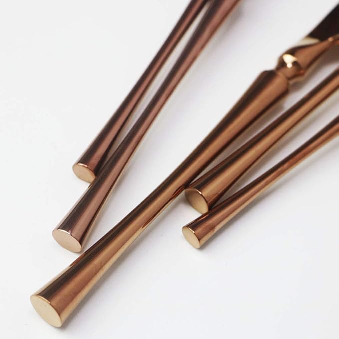 JASHII 20-piece 18/10 Stainless Steel Rose Gold Flatware/Cutlery/Tableware Set Service for 4 Person, Include Knife/Fork/Spoon, Mirror Polished (Rose)