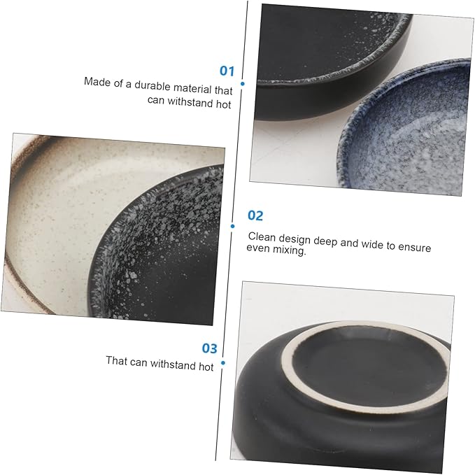 Alipis 4pcs Ceramic Sauce Plates Small Dipping Dishes for Appetizers Ethnic Style Tableware Microwave Dishwasher Safe for Home Use and Entertaining