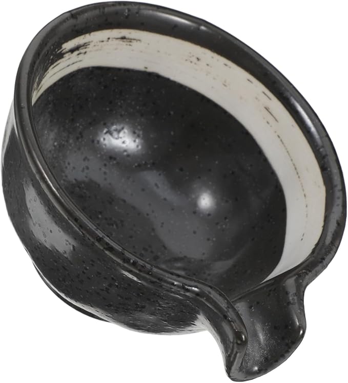 Porcelain Dipping Dish with Spout Heat Resistant Sauce Bowl for Soy Vinegar and Condiments Compact Mini Appetizer Plate for Kitchen and Outdoor Dining