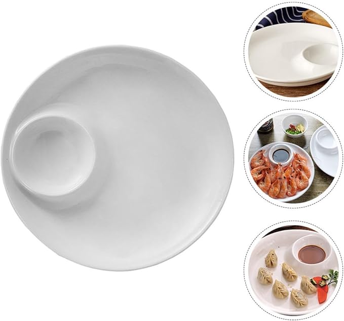 Cabilock Elegant Dinner Plate Ceramic Plate within White Sushi Dessert Serving Modern Kitchenware