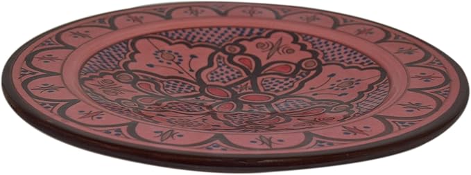 Ceramic Plates Moroccan Handmade Appetizer Tapas Serving Decorative 10 inches Round
