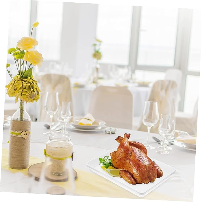 Thickened Imitation Ceramic Plate Bbq Dinner Snack Pasta Cake Serving Plate