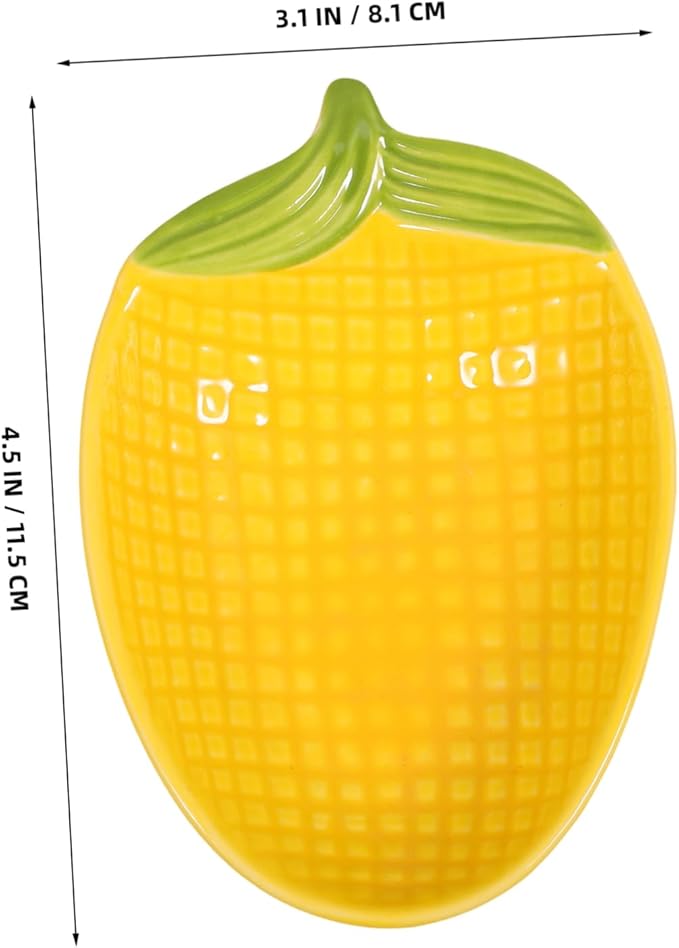 Ceramic Corn Shaped Dipping Sauce Plate Multi-functional Appetizer Dish for Snacks for Family Gatherings and Parties Holds Sauces and Seasonings