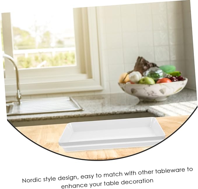 Thickened Imitation Ceramic Plate Bbq Dinner Snack Pasta Cake Serving Plate