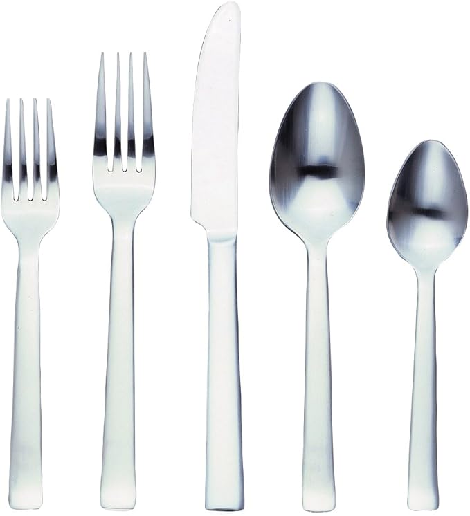 Ginkgo International Norse 20-Piece Stainless Steel Flatware Place Setting, Service for 4