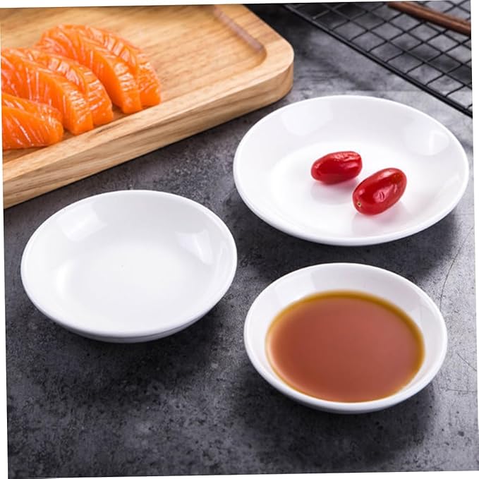 PRETYZOOM 6pcs Ceramic Dipping Dishes for Sauces and Condiments Seasoning Plates for Home and Restaurant Use Your Dining